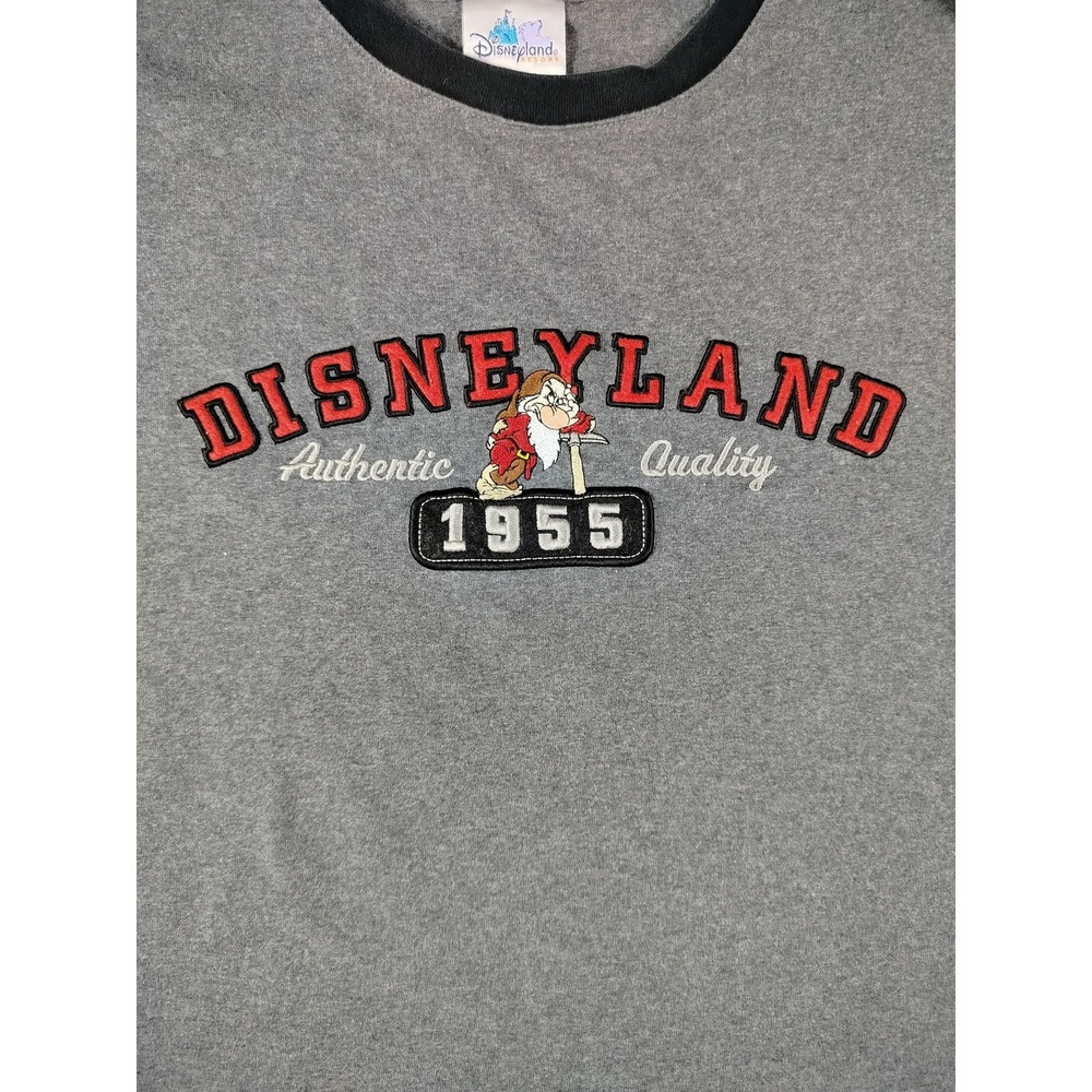 Disneyland Resort Shirt Mens 2XL Gray Grumpy Ringer Snow White Graphic Tee - Picture 5 of 9